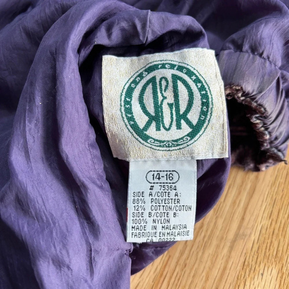 R&R Vintage 90’s Reversible Abstract Colourful Fleece Windbreaker Jacket Coat - Picture 3 of 8